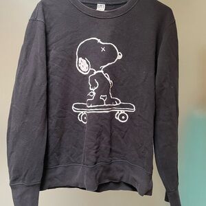 Black Snoopy Uniqlo Sweater